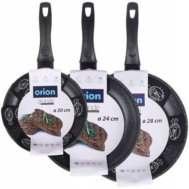 Набір гранітних сковорідок ORION GRANDE (20, 24, 28 см), 3 шт.