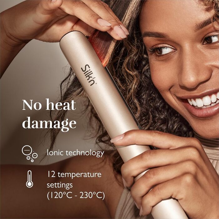 Випрямляч для волосся Silk'n SilkyStraight з інфрачервоною та іонною технологією, для різних типів волосся, бежевий