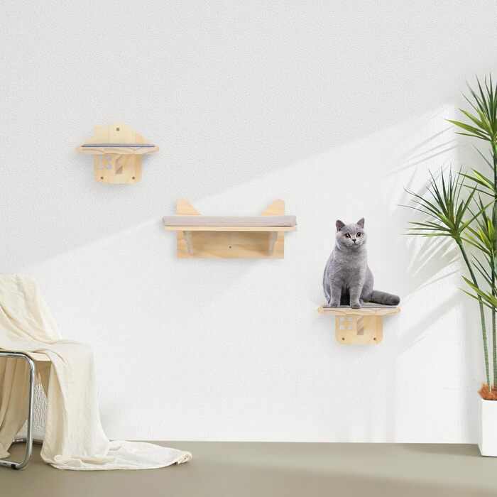 Кігтеточка-стінка для котів, велика полиця для кріплення до стіни, 38 x 27 см