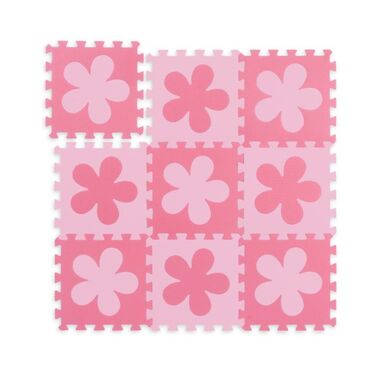 Relaxdays Puzzle Mat Flower Pattern