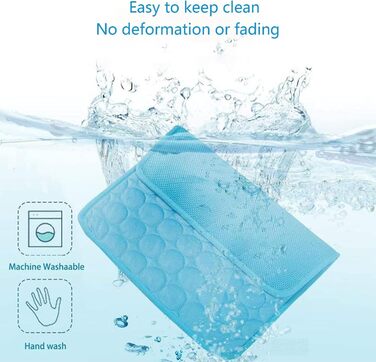 Килимок охолоджуючий для собак YXHZVON, 150 x 100 см, 2XL, блакитний. Охолоджуючий килимок для собак, миється, для дому, машини, в дорогу.