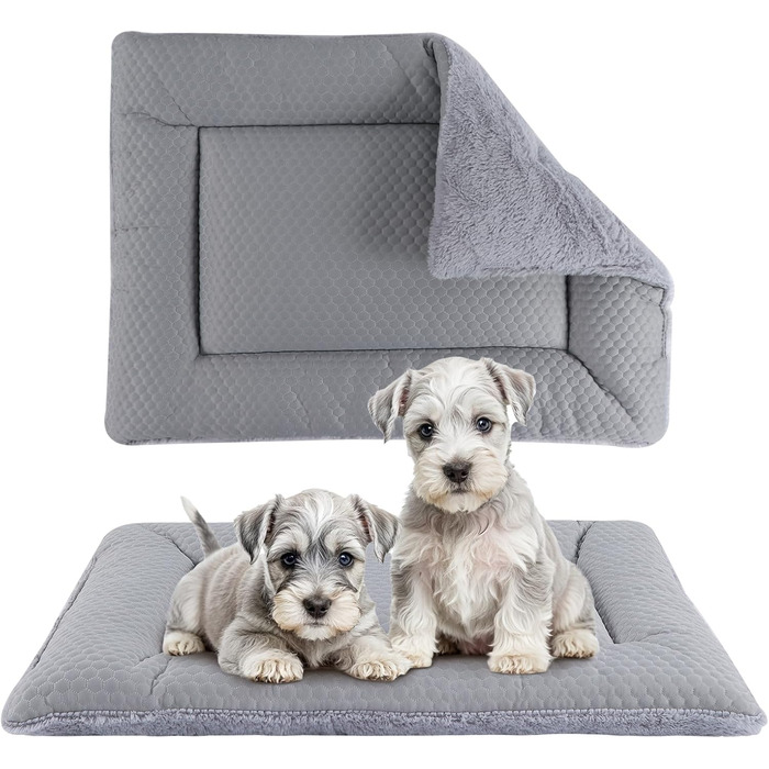 Килимок для собак BVAGSS: двосторонній, прохолодний та теплий, для малих, середніх та великих собак, 76x50 см, сірий