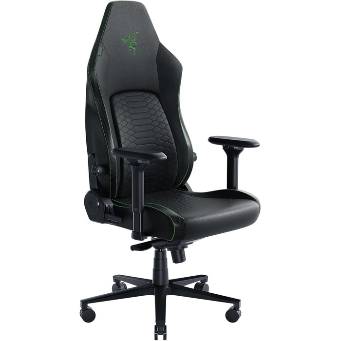 Ігрове крісло Razer Iskur V2 з адаптивною поперековою підтримкою, екологічною EPU-еко-шкірою, 4D-підлокітниками, зелений