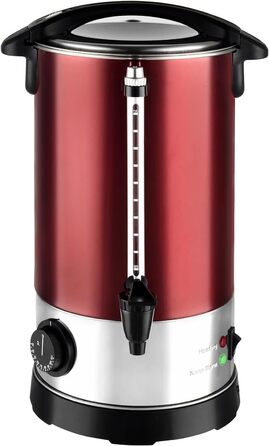 Kalorik TKG GW 910 IN Hot Beverage and Mulled Wine Dispenser, Stainless Steel, 6.8 Liters, 950, Metal, Plastic, 6.8 Liters, Metallic Red