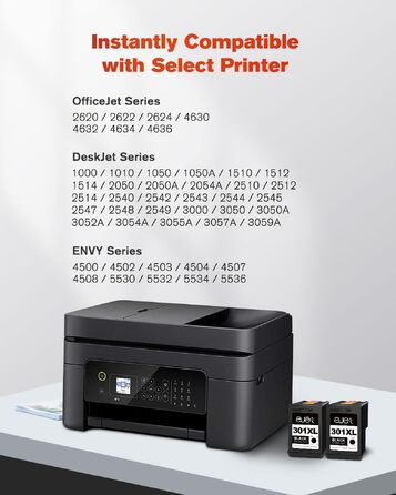 Картриджі для принтера HP 301 XL (301XL) сумісні, чорні, збільшений ресурс