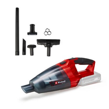 Акумуляторний пилосос ручний Einhell TE-HV 18/06 Li-Solo Power X-Change (18V, 72 мбар, насадки в комплекті, 0.6л, без акумулятора)