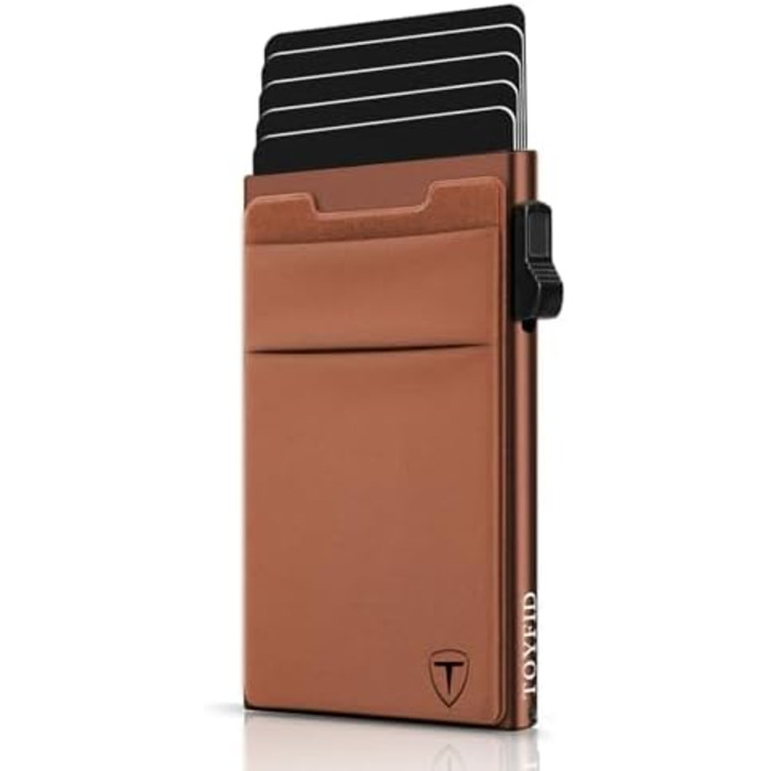 Гаманець-органайзер для карток RFID захистом, Pop-up, з відділенням для монет, коричневий (1 шт.)