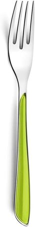 Amefa ECLAT Cutlery Set, 24-piece, for 6 people, 6 x spoons, 6 x forks, 6 x knives, 6 x coffee / tea spoons, 18/0 stainless steel, rust-proof & polished, colored handles, anise green, dishwasher-safe