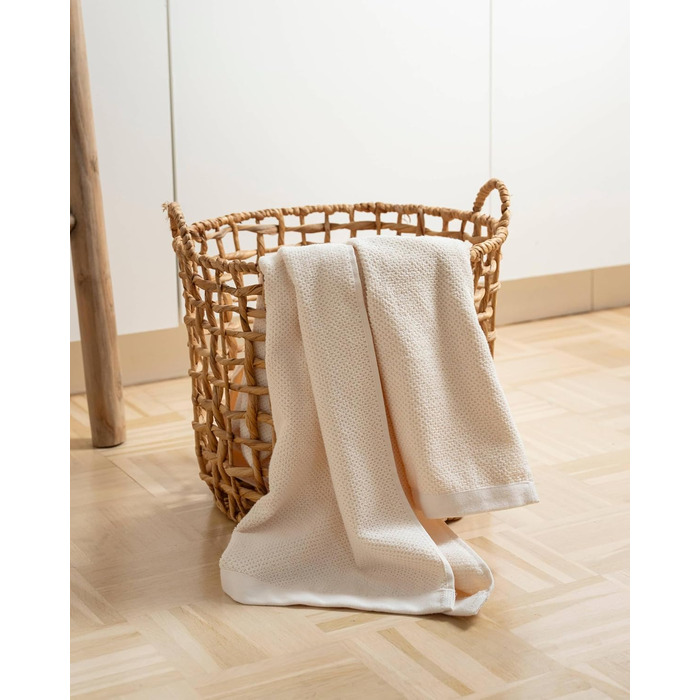 Набір махрових рушників для душу herzbach home Spa Kollektion, 100% бавовна, 50x100 см, 2 шт, колір крем