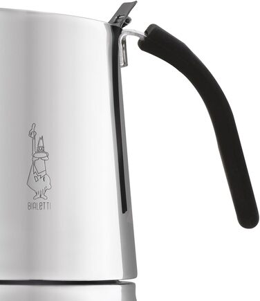 Espressokocher Bialetti Kitty 4 Tassen, Edelstahl, Чорний