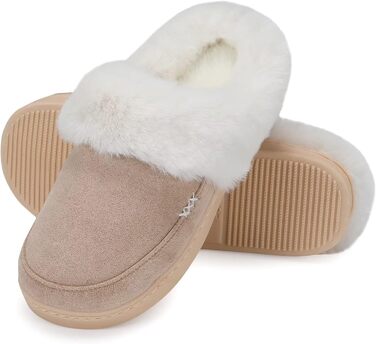 Тапочки жіночі NineCiFun, меморі-піна, теплі, з антиковзкою підошвою, для дому та вулиці, сірі (світло-сірі), 40/41.5 EU, хакі