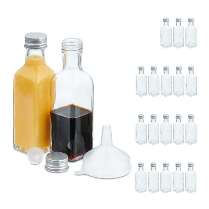Relaxdays Set of 100 ml Small Bottles