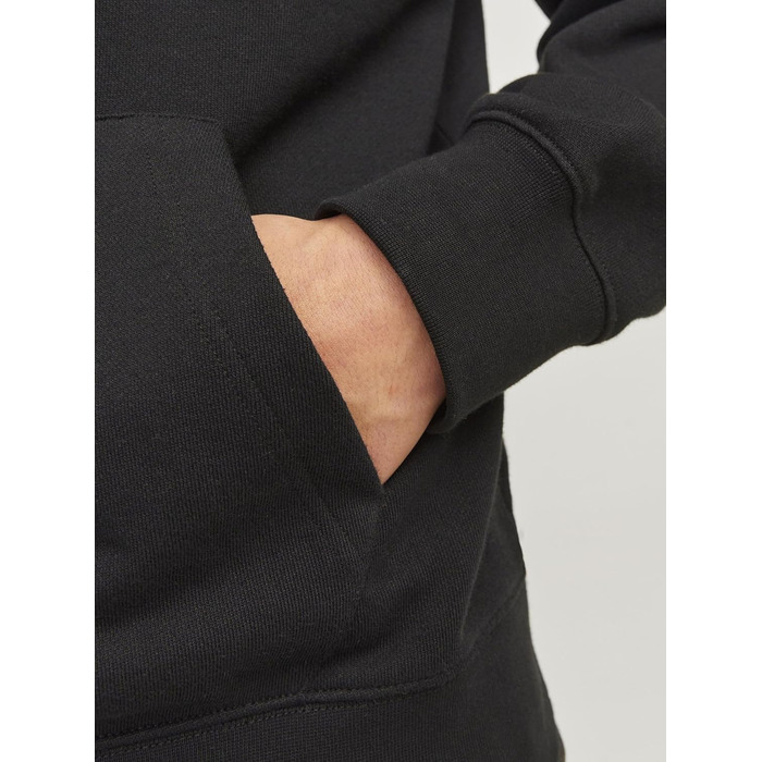 Світшот чоловічий JACK & JONES однотонний, чорний, XXL