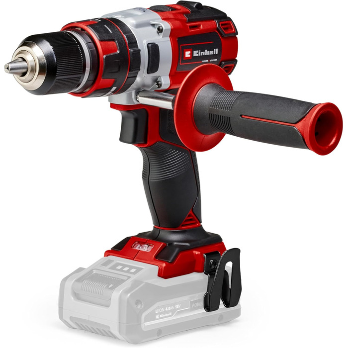 Акумуляторний дриль-шуруповерт Einhell TE-CD 18 Li-i Brushless Power X-Change з ударною функцією, Li-Ion, 18 V, 2 швидкості, 60 Nm, LED-ліхтар, кейс, 2 x 2.0 Ah акумулятори та зарядний пристрій
