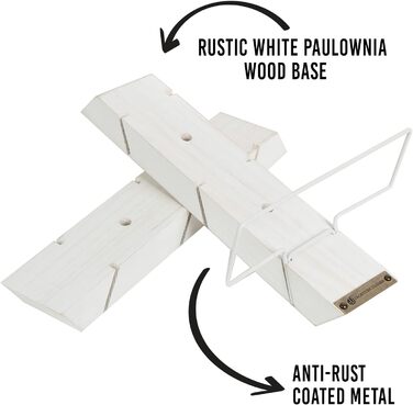 Дерев'яна настінна винна полиця JACKCUBE DESIGN MK699A на 9 пляшок, біла, для кухні та дому, стиль рустик, органайзер для вина