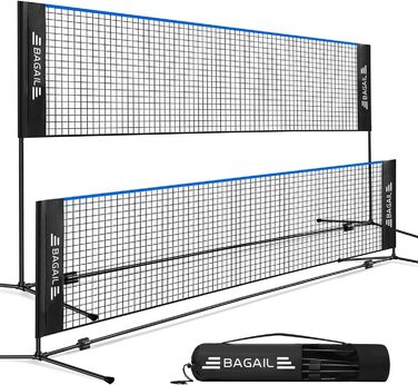 BAGAIL Adjustable Badminton Net Set with Stand & Carry Bag - Portable Tennis/Volleyball Net (4.2M)
