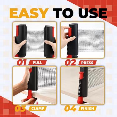 Набір для настільного тенісу CHRI: 2 ракетки, сітка, 6 м'ячів, сумка. Підходить для дітей та дорослих