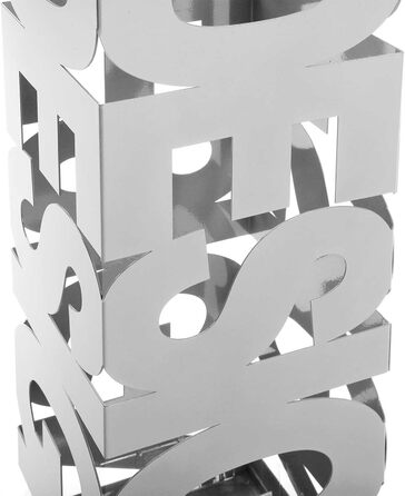 Modern White Metal Umbrella Stand for Entryway, Room, or Hallway - 52x18x18 cm