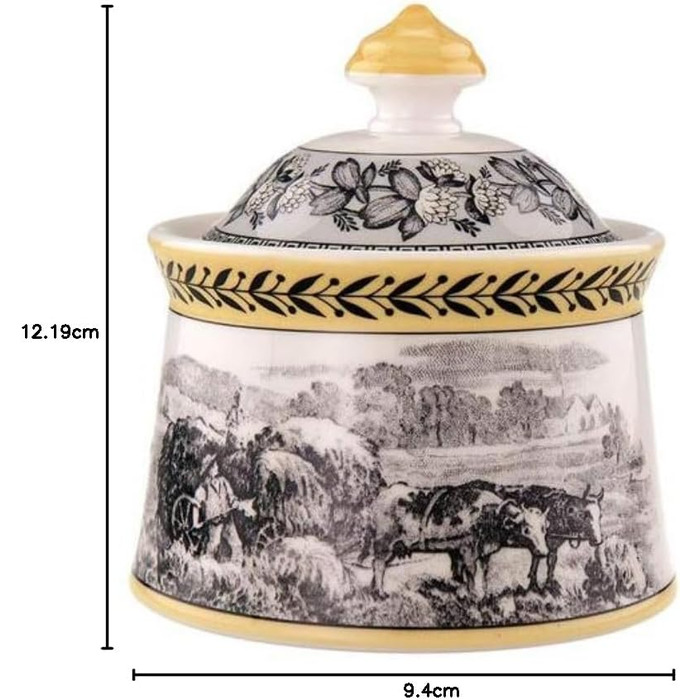 Villeroy & Boch – Audun Ferme Sugar Bowl 300 Ml White/Colorful, Dishwasher-Safe, Microwave-Safe, Jar, Food Storage Container, Storage Container, Box, Candy Storage, Chocolate Box, Premium Porcelain
