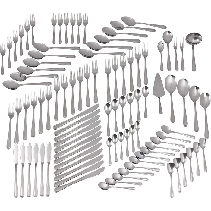 GRÄWE Cutlery Set for 12 People, Stainless Steel, 100-Piece Dinnerware Set, Nickel-Free, Rust-Proof, Hand-Polished, Dishwasher-Safe - Salzburg Series