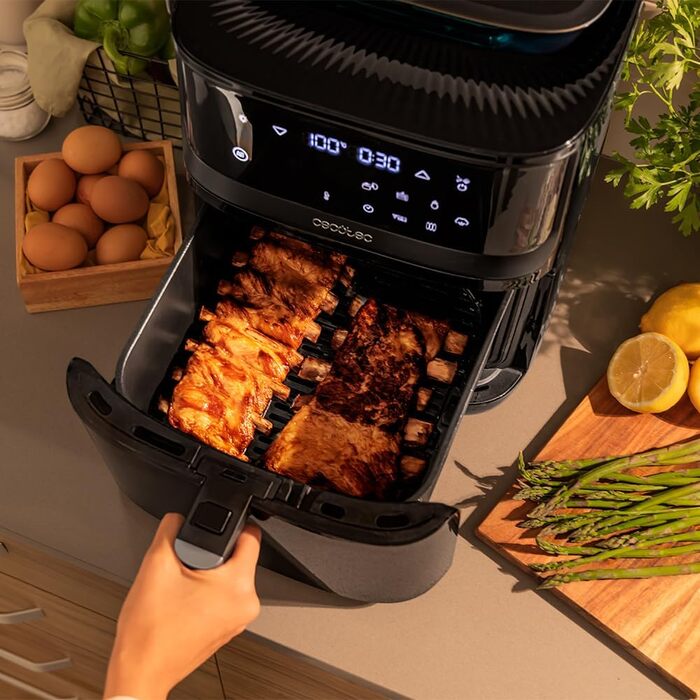 Фритюрниця Cecotec Cecofry Absolute 7600 7.6л, 2000 Вт, Цифрова, PerfectCook, Регулювання температури та часу, Touch-панель, 8 режимів, Захист від перегріву