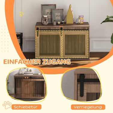 Клітка для собак PawHut 98 см: міцна металева будка для великих собак з ковзними дверима та замком