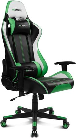 Геймерське крісло Drift DR175PINK: Професійне, чорно-рожеве, екошкіра, регульовані підлокітники, клас 4