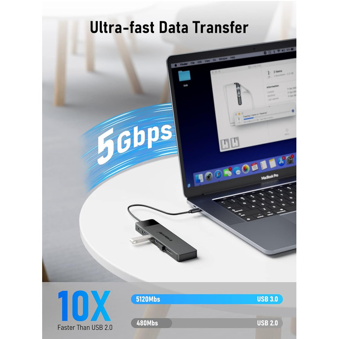 Lemorele USB-C хаб 14-в-1: док-станція з 3 портами дисплея (2 HDMI 4K + VGA), 5 USB-портів (3x USB 3.0), 100W PD, SD/TF кардрідер, аудіо, сумісна з MacBook, Dell, Windows