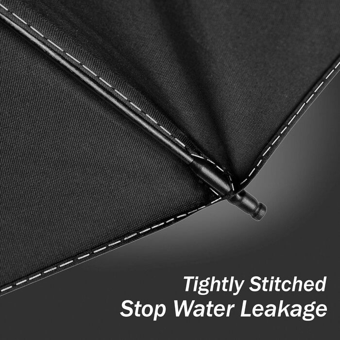 Чоловічий складаний парасоль від дощу Conlun Kompakter, штормостійкий, 127 см, чорний