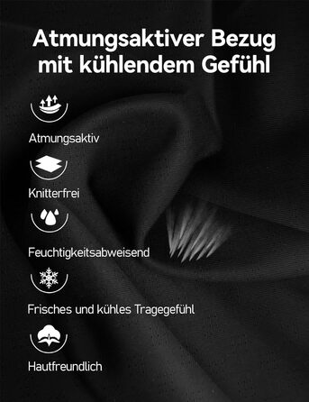 Подушка для спини Ergonomica Travel Ease з Memory Foam, для офісного та комп'ютерного крісла, з антистатичним, приємним до шкіри чохлом, для комфортної посадки (Чорний)