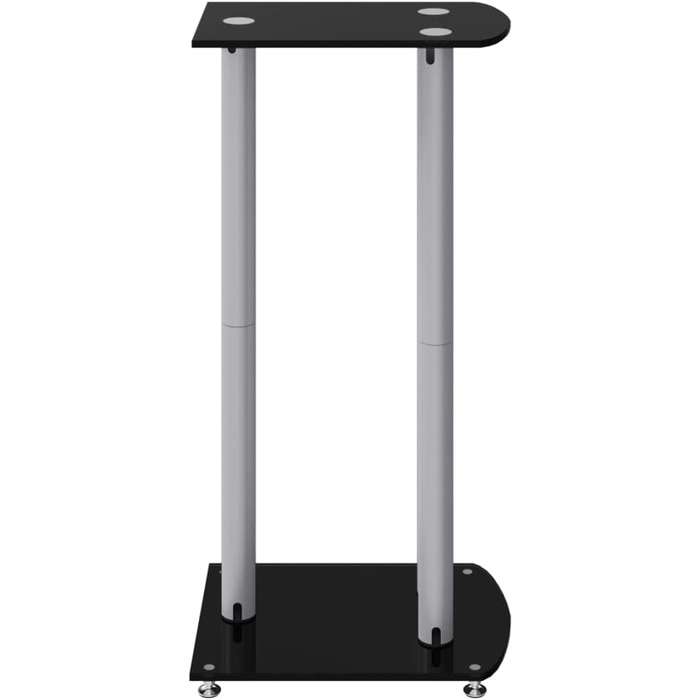 Підставка для колонки vidaXL, 2 шт., чорно-срібна, з 3 колонами, з антиковзними ніжками