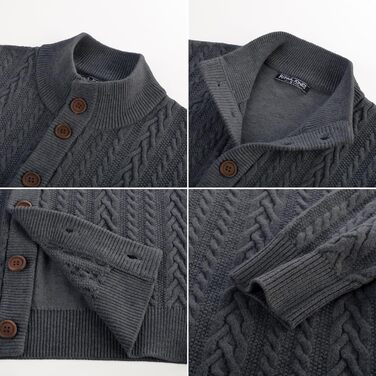 Кардиган чоловічий PJ PAUL JONES з косими візерунками, на ґудзиках, великий в'язання, XXL, темно-сірий