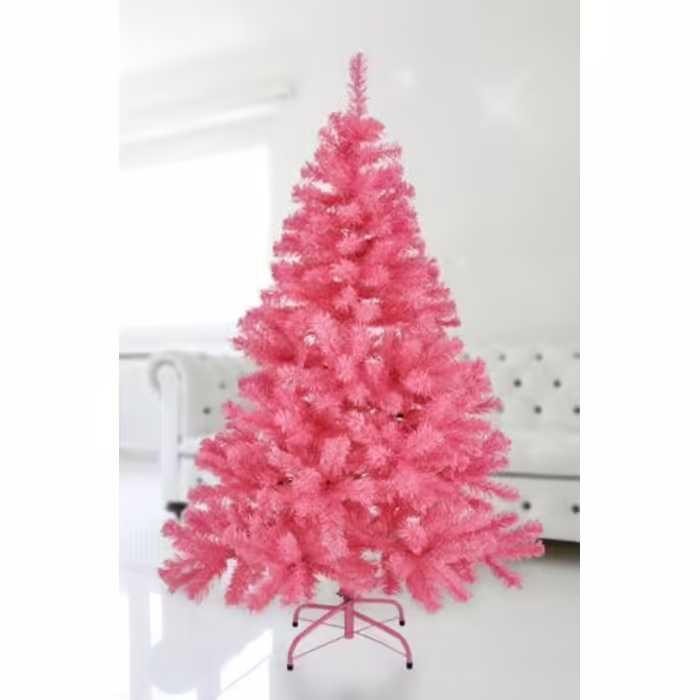 Artificial Christmas Tree including Stand - 90 cm in pink - Small Artificial Fir Tree - Christmas Decoration, Christmas Tree, Fir, Unnatural, Folding with Plastic Tree Stand