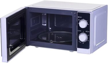 Мікрохвильова піч SHARP R200BKW Solo, 20 л, 800 Вт, 5 рівнів потужності, таймер, функція розморожування за вагою, енергозберігаючий режим, скляний піднос 25,5 см, чорний колір