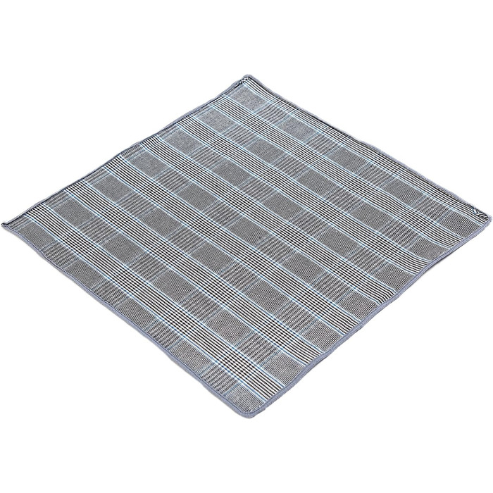 Метелик чоловічий DonDon Tweed 12x6 см з хустинкою 23x23 см, бавовна, сіро-блакитна клітинка