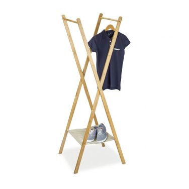 Relaxdays Bamboo Clothes Rack