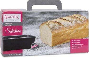 Stadter Selection Loaf Pan, approx. 30 x 13 x 8 cm, Metal, Black