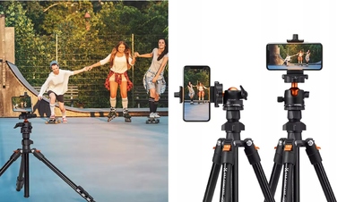 Штатив K&F Concept з кріпленням K09.101V1 K234A0+BH-28L, 163 см, чорний