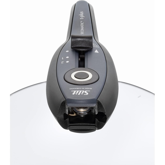 Скороварка Silit Sicomatic t-Plus 2,5 л, силарганова, для індукції, 18 см, 3 режими, чорна, з одноручним регулятором