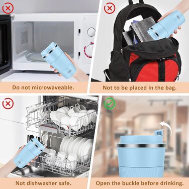 Термокружка для кави та чаю KETIEE 510мл, подвійні стінки, з кришкою, оливковий колір