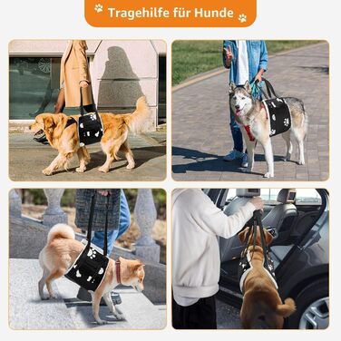 Підтримка для собак - регульована переносна допомога для собак різних розмірів, безпечна підтримка для собак з обмеженими можливостями, травмованих або літніх