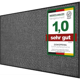 DOMOPRIMA Commercial Entrance Mat - 90x150cm - Grey - Non-Slip, Weatherproof, Washable