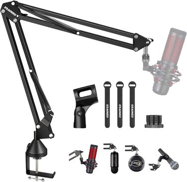 Підставка для мікрофону Arm Aokeo, сумісна з Shure SM7B, Blue Yeti, HyperX QuadCast та ін.