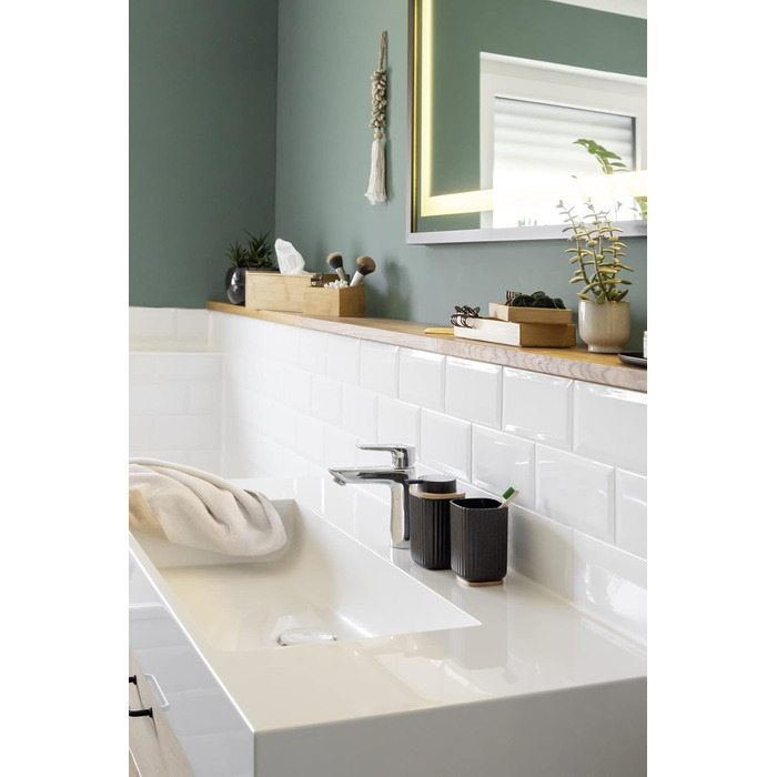 Дозатор для мила WENKO Rotello, 250 мл, з бамбуковими деталями, для мила та засобів для миття посуду, чорний/натуральний