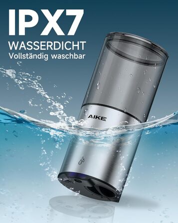 Автоматичний дозатор мила AIKE для рідкої мила, настінний, для кухні та ванної кімнати, IPX7, вологостійкий, 400 мл, з нержавіючою сталлю, шліфована