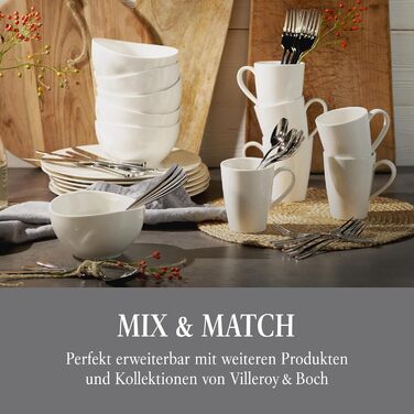 vivo by Villeroy & Boch Group - Voice Basic Cutlery Set, 30-piece, for up to 6 people, stainless steel, rust-proof, dishwasher-safe