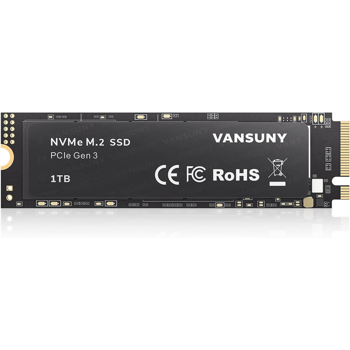 SSD Vansuny 1TB M.2 NVMe Gen3x4 PCIe TLC – Швидкий SSD для ігрового ПК