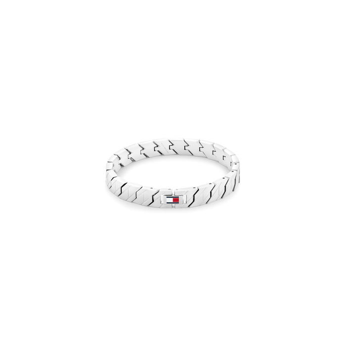 Браслет чоловічий Tommy Hilfiger з нержавіючої сталі з іконкою прапора – срібний або золотий