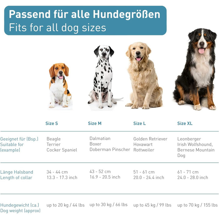 Нашийник для собак PetTec з неопрену та нейлону з ручкою, м'який, регульований, водонепроникний, для малих та великих собак, комплект з повідком, розмір L (51-61 см), чорний