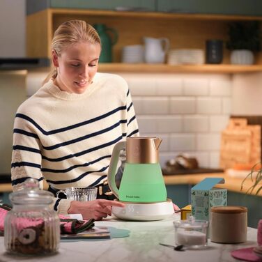 Russell Hobbs Glass Kettle [1.7L, Temperature Setting 40-100°] Calm (LED Lighting, Soothing Sounds, Quiet-Boil Technology, Keep-Warm Function, Digital Display, Touch Control, 2400W) 27450-70